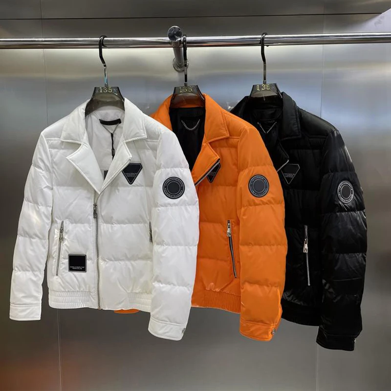 Fashion Elegance Causal Zipper Winter Letter Print Soild Color Padded Duck Light Down For Men Designer Custom Puffer Jacket