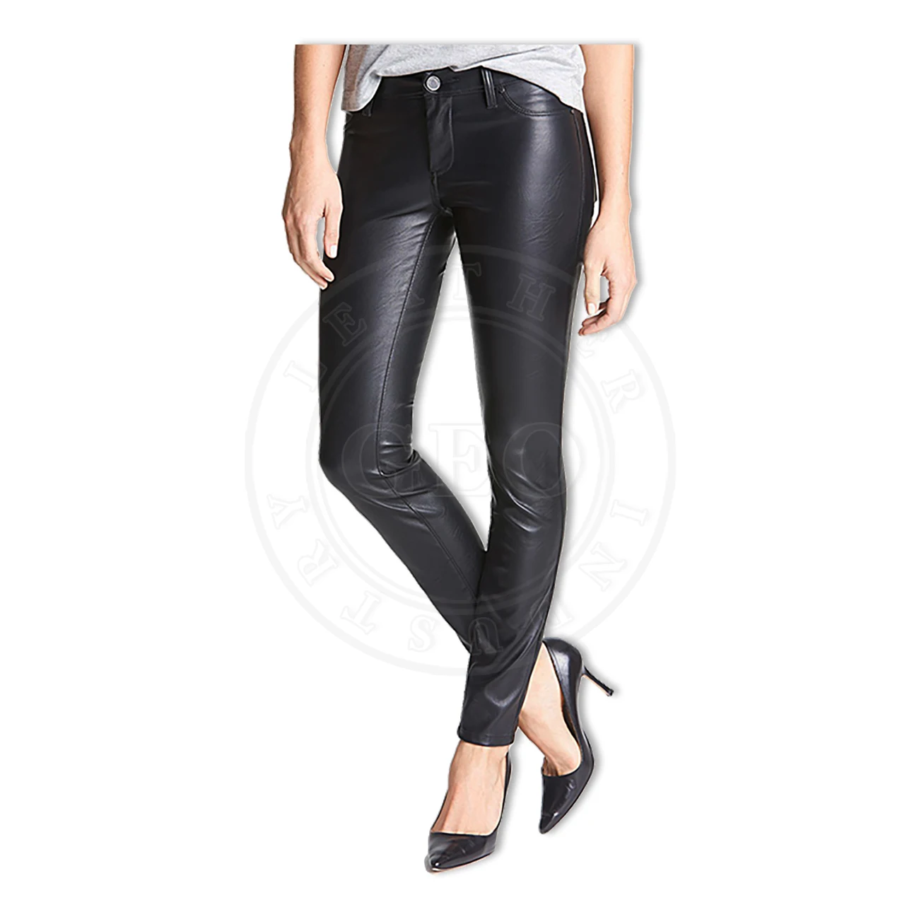 High Quality Women Leather Dress Pants