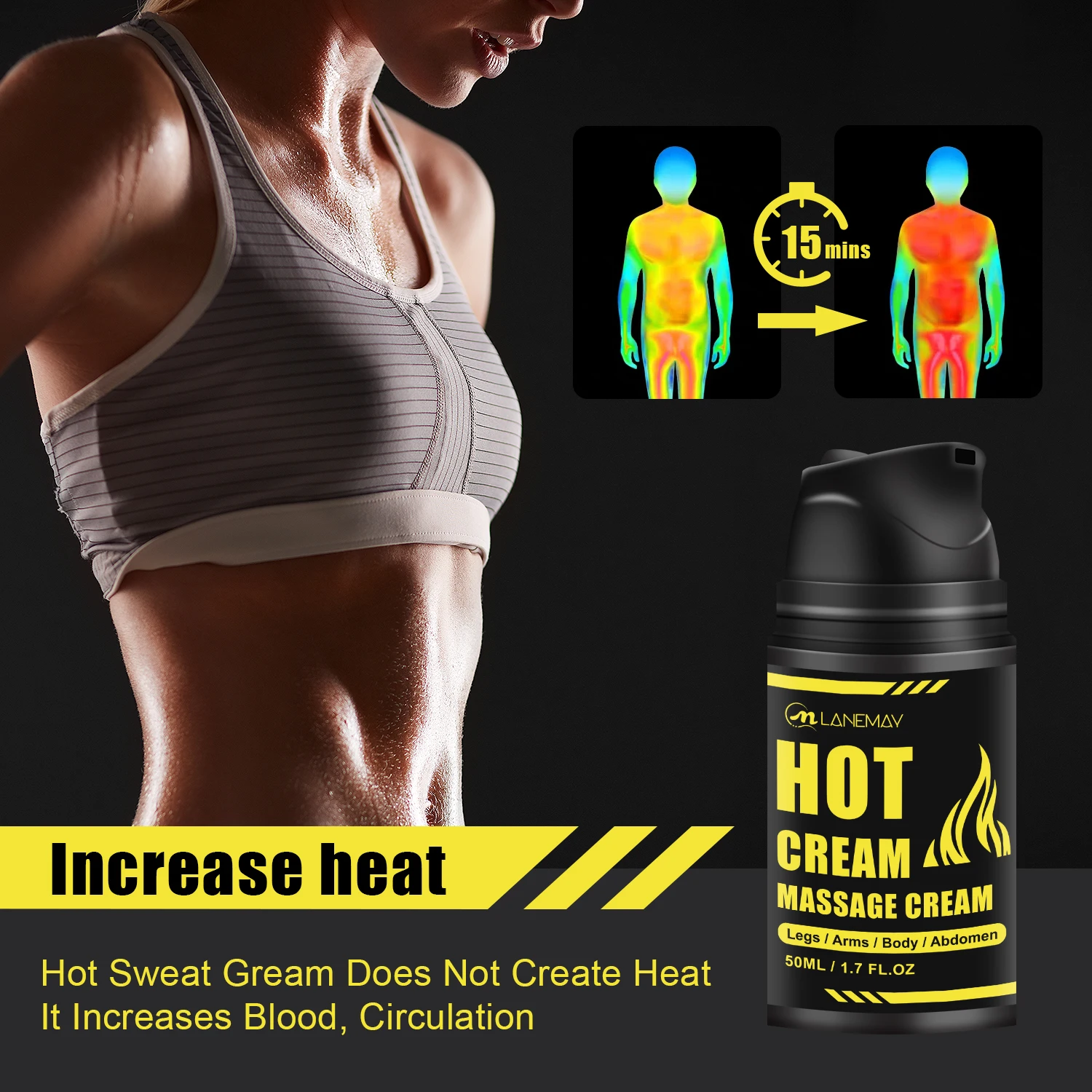 OEM Private Label Natural Best Body Slimming Hot Belly Cream Abdomen Fat Burning Cream Waist Rapid Weight Loss Cellulite Removal