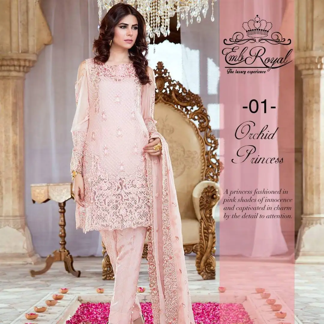 Fashion Designer Indian Pakistani Women - Lawn/Linen/Cotton Georgette 3 Piece Suits Available on Wholesale Price.