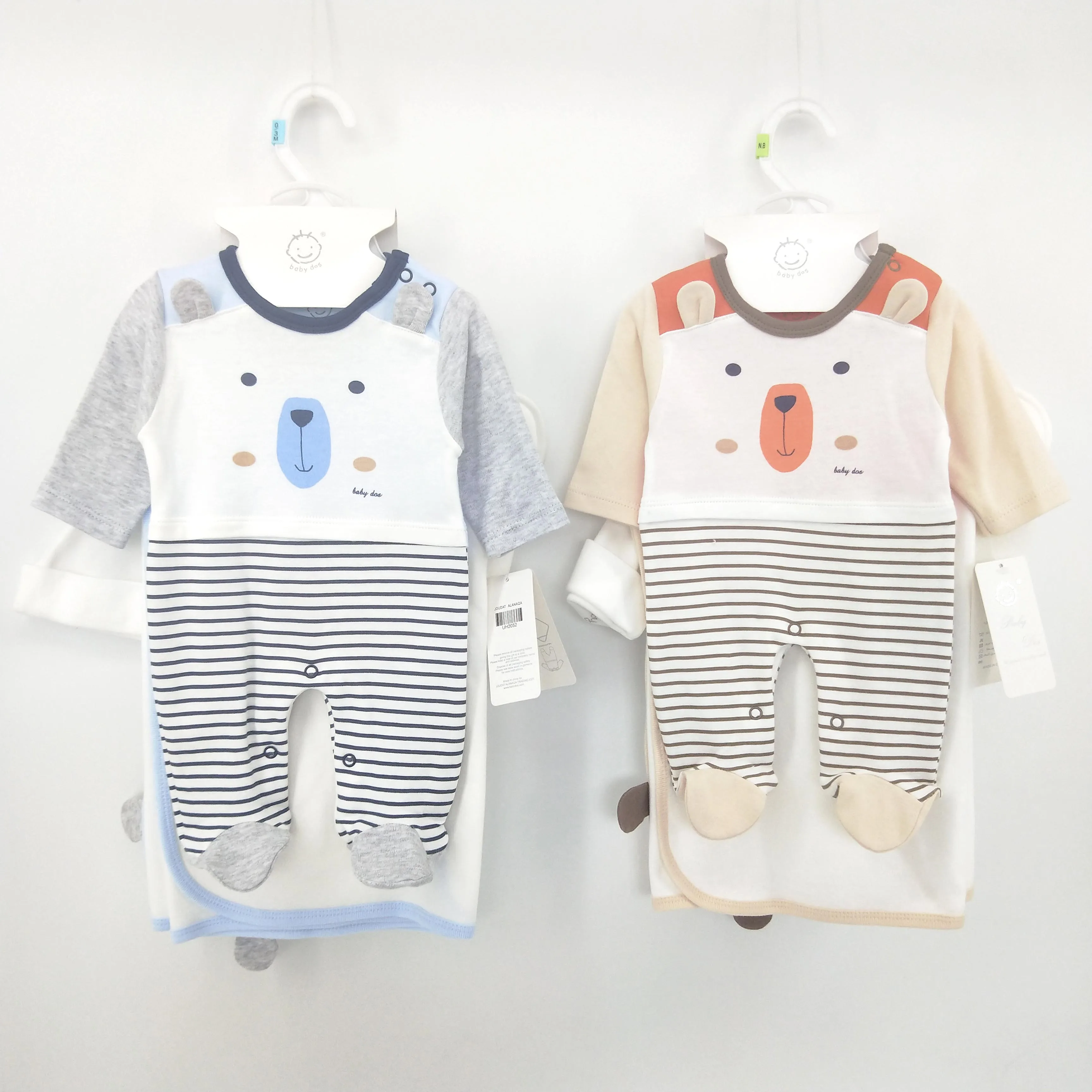 High Quality Interlock 100% Cotton 180g/M2 GSM  Baby Layette 6 PCS Clothes Set for Boy Newborn Baby Boy Gift Sets