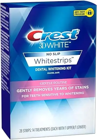 Crest 3D Whitestrips for Sensitive Teeth, Teeth Whitening Strip Kit, 28 Strips (14 Count Pack)