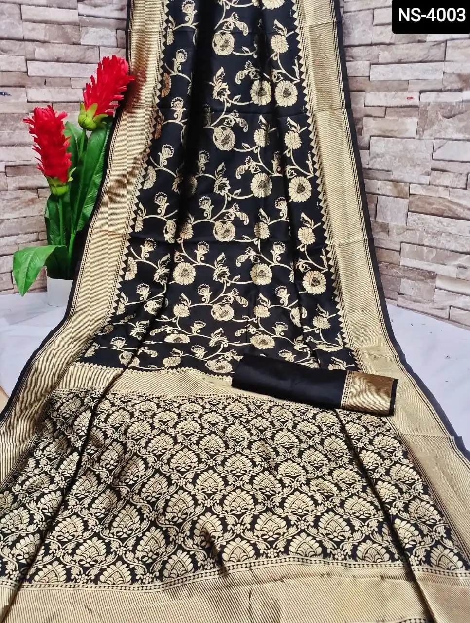 Modern Ethnic Wear Banarasi Silk Saree with Fancy Silk Blouse for Wedding and Festival Wear Sari for Indian and Pakistani Women