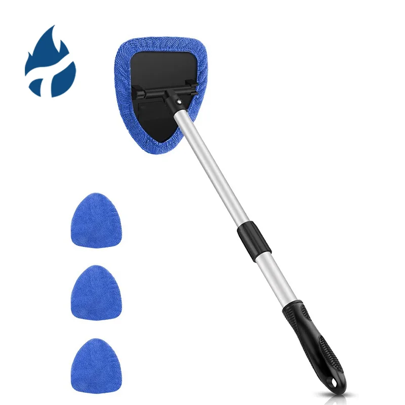 Wholesale Fog Water Dust Remove Cleaning Cloth Brush Car Windshield Cleaning Tool with Extendable Handle