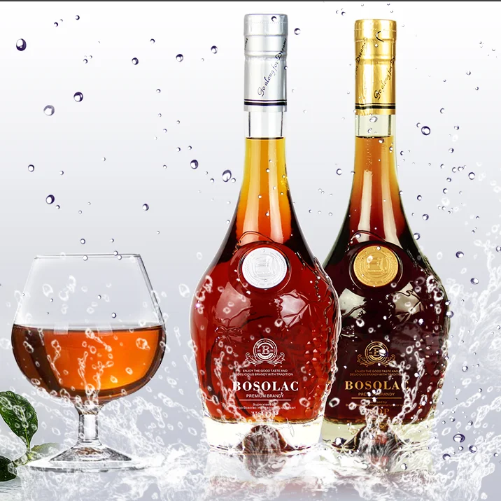 Top Sales Bosolac Brandy VSOP 700ml hand bottle in bulk brandy price 40% vol brandy liquor factory supplier
