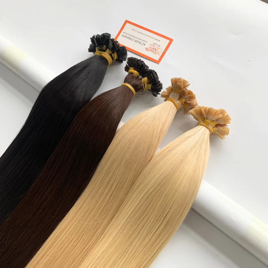 Grade 12A - 100% Vietnamese Remy Hair Flat Tip Keratin Hair Extensions Wholesale Price With Full Color