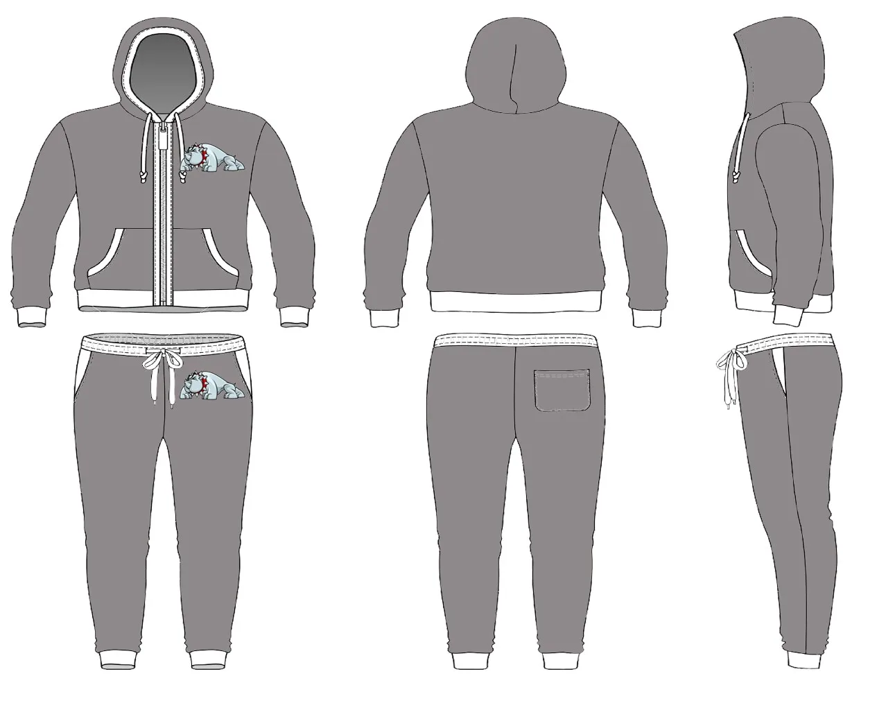 Sportswear Team Tracksuit Hot Sale 100% Cotton Solid Children Autumn Casual Baby Boy Clothing Sets Kids Tracksuits