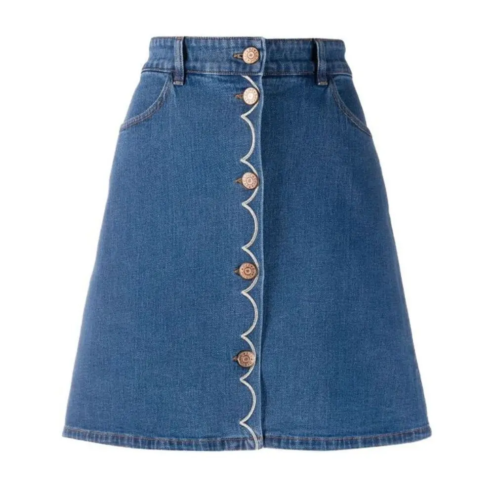 Blue Denim Womens Summer Streetwear Casual Shorts Stylish Mermaid Skirt Design for Trendy Effortless Summer Fashion wholesale