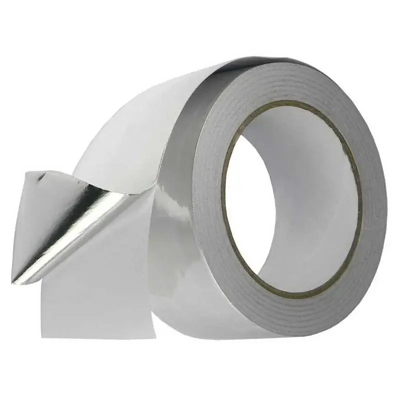 Silver High Temperature Resistence Solvent Padded Aluminium Foil Adhesive Sealing Tape