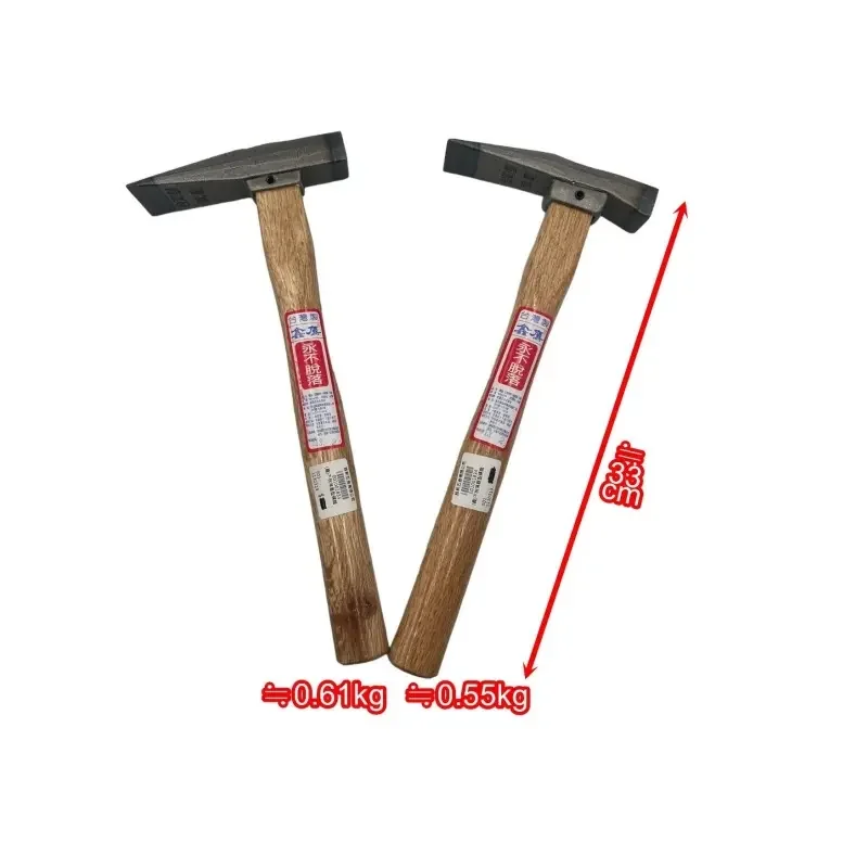 High-Quality Brick Hammer with Carbon Steel Head and Non-Dropping Wooden Handle