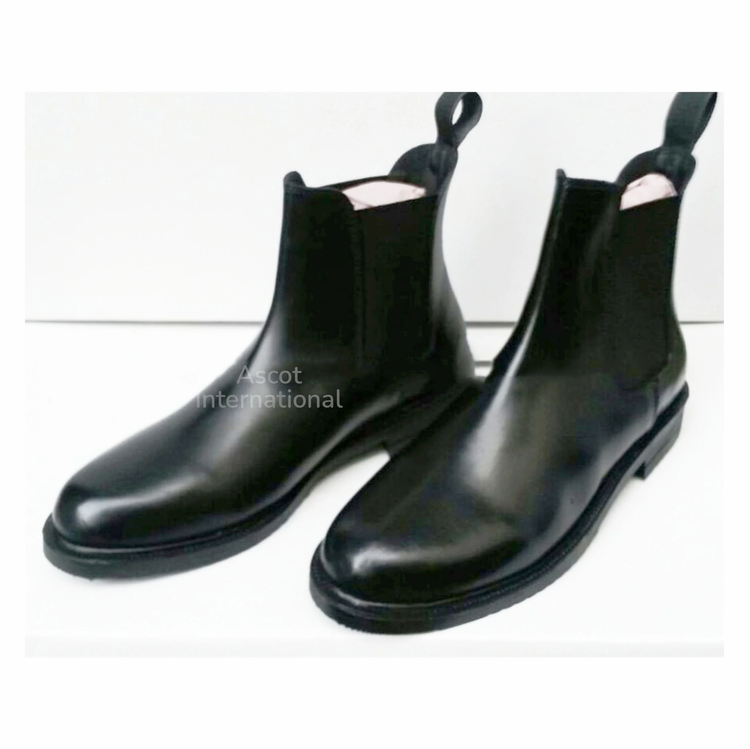 Противоскользящие ботинки для верховой езды из натуральной кожи прочные в черно-коричневом цвете для мужчин и женщин оптом индийские