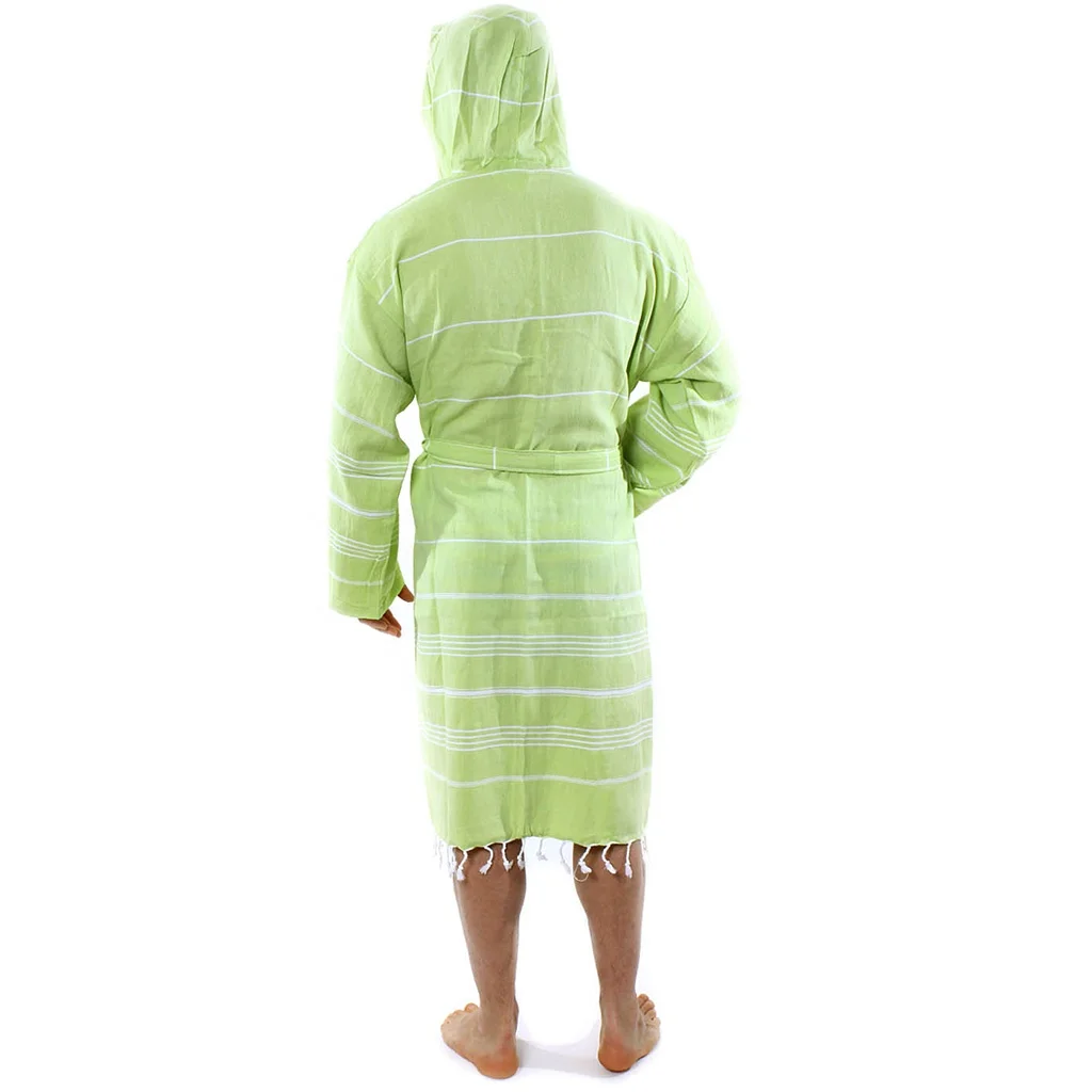 Pure Series High Quality Unisex Turkish Cotton Bathrobes for Women Men Hotel Robes Custom  Logo Packing Luxury Sleepwear Robe