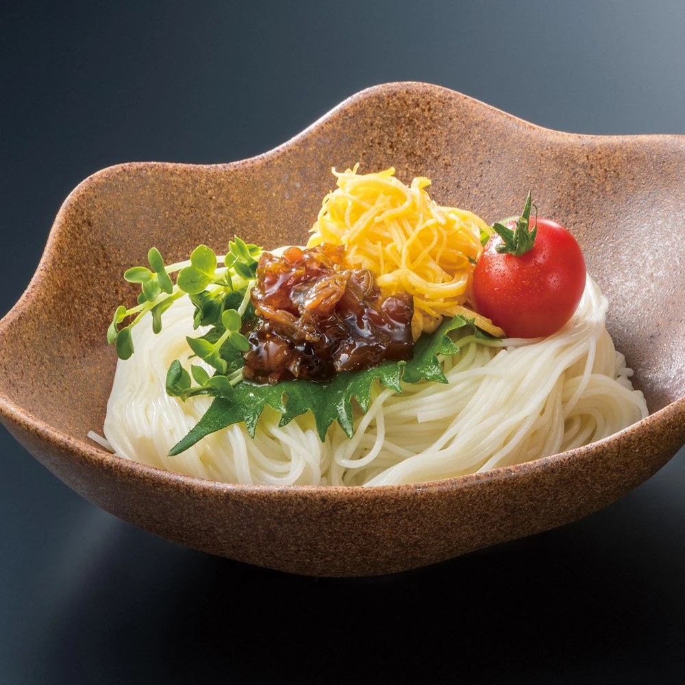 Teriyaki Fish Jelly (Seasoned Clams and Ginger Sauce) - Very tasty simmered and seasoned seafood sauce in a industrial pack.