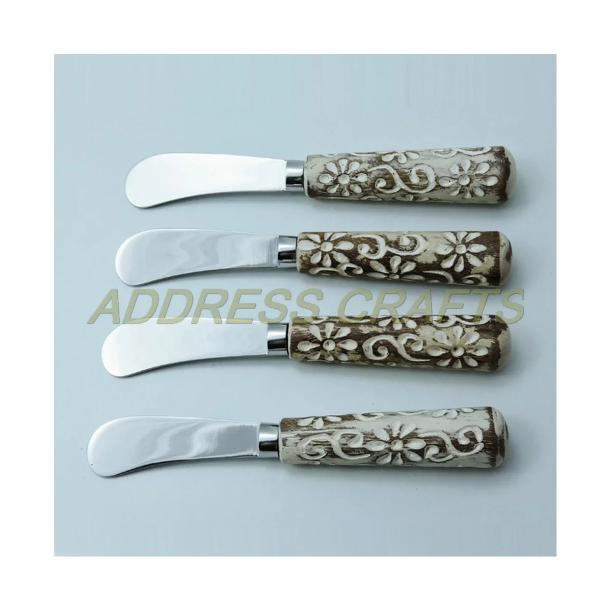 Luxury Style Butter Knife Set Stainless Steel Blade With Resin Handle Table Decoration Cutlery Set High Quality Spreader Knife