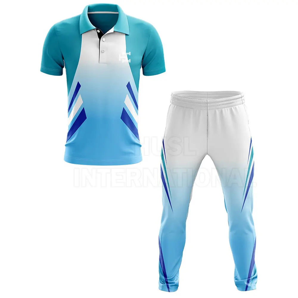 2022 Top Quality Custom New Design Cricket Jersey And Trousers Cricket Uniform Sublimation Cricket Uniform