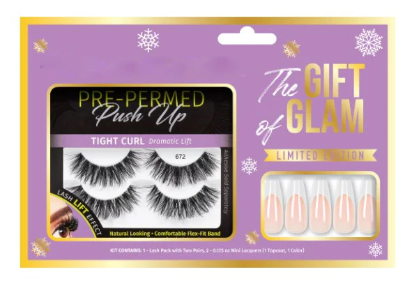 2022 new designer luxury artificial nails press on nails and lashes set packaging