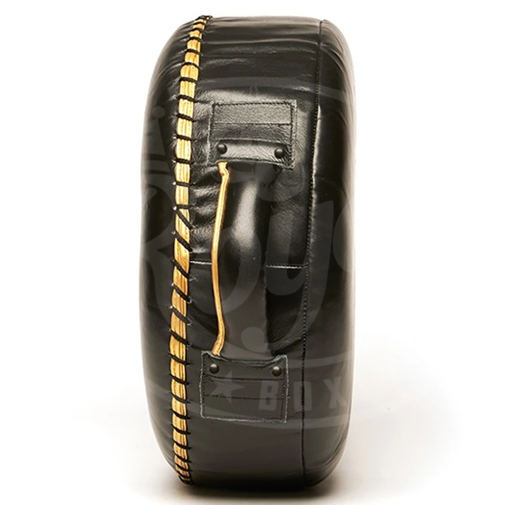 Leather boxing focus kick pads pro strike shield martial arts hide leather sparring gear round punching shield