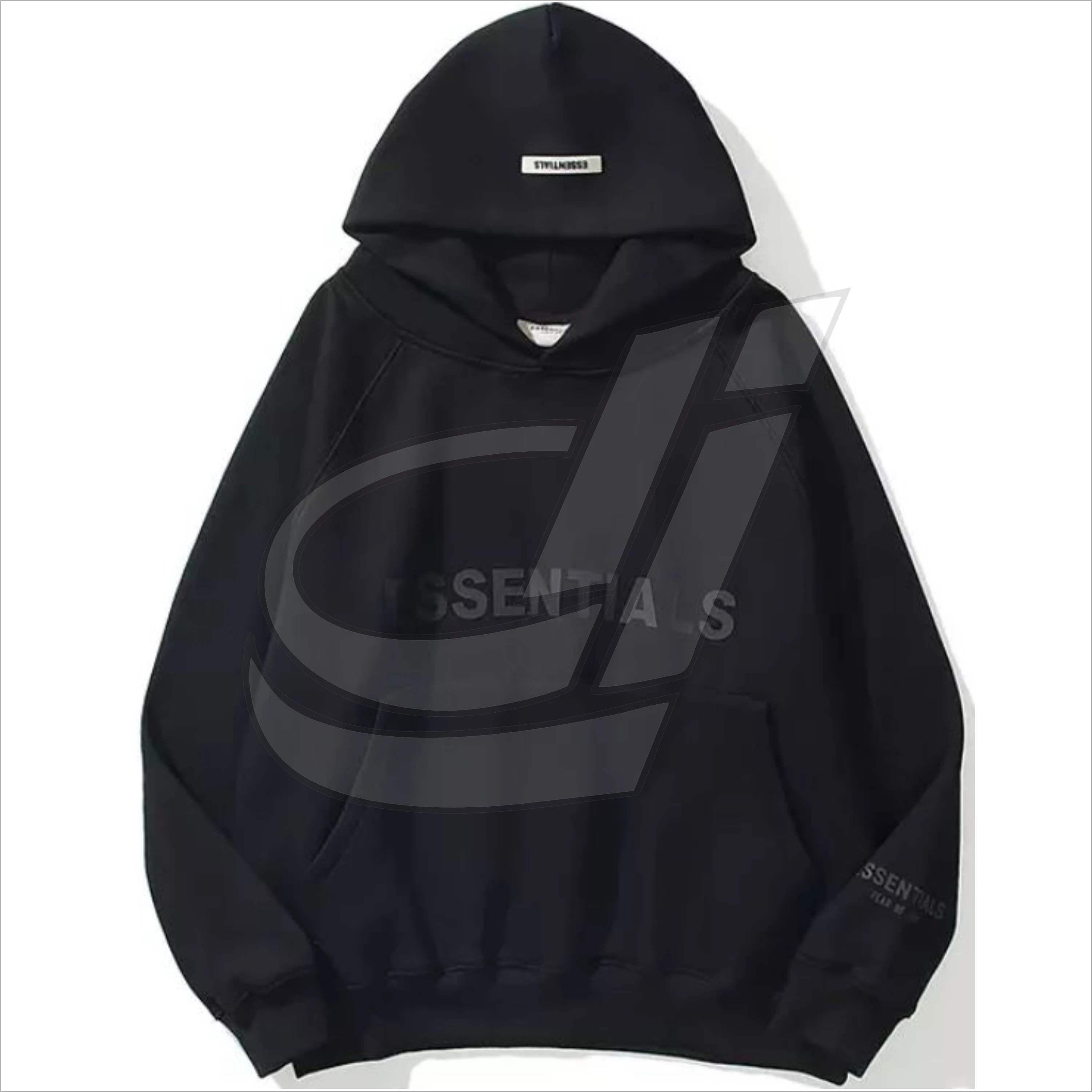 high quality essential double line chest letter sweater men loose jacket hooded for men