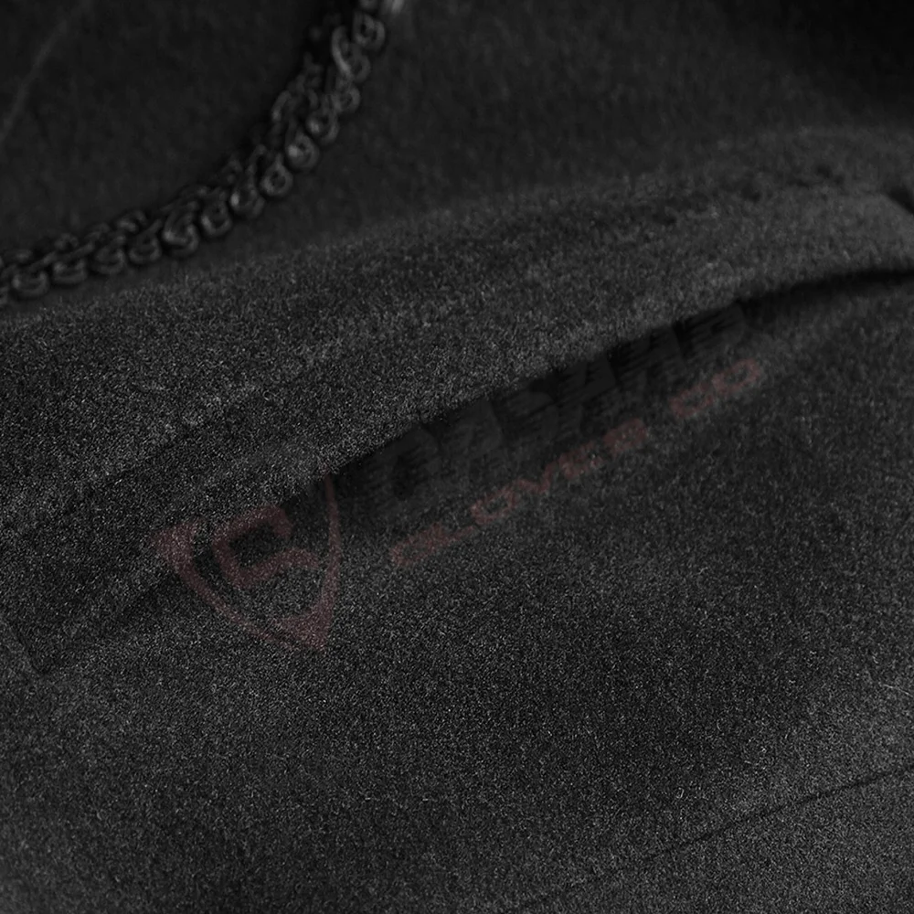 Fashion Hooded Black Winter Longed-Trench Women Breathable-Detachable Fur-Collar Gothic-Victorians Corset-Coat