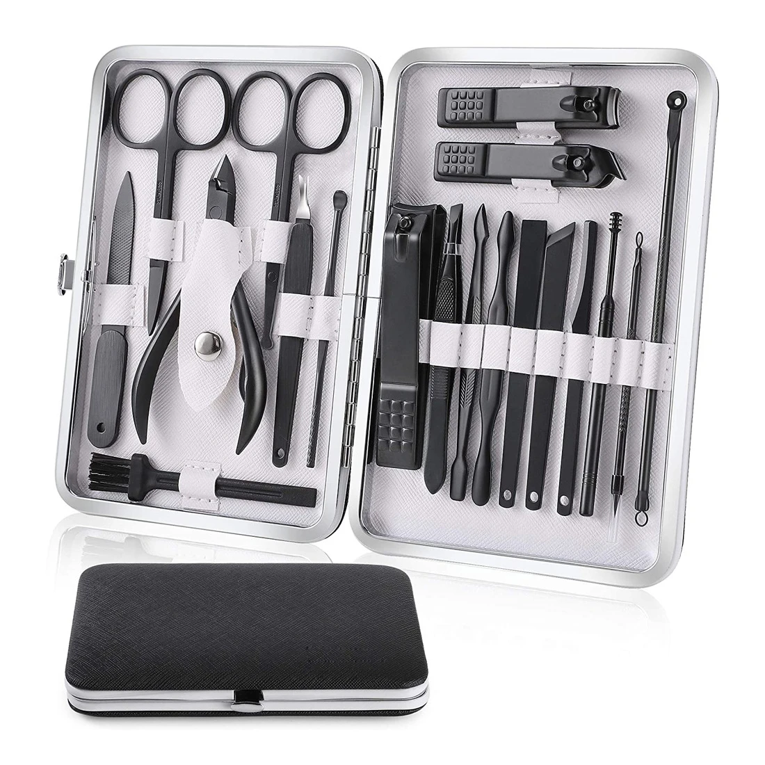 Custom 9 PCS Multi Manicure & Pedicure Kit Set Scissor Nail Cutter Gel Pusher Remover Nail Polish Tweezer OEM Serviced