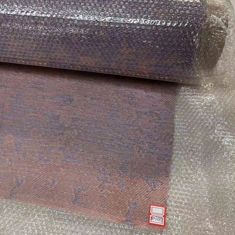Decorative Woven Wire Coiled Mesh Stainless Steel&copper metal mesh fabric glass laminated for architectural design