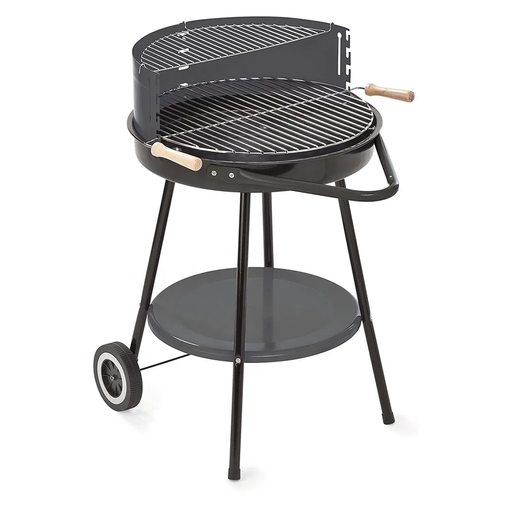 Portable Charcoal Grill Outdoor Round BBQ Griller Meat barbecue grill set Stainless Steel Cooking Grate for Picnic