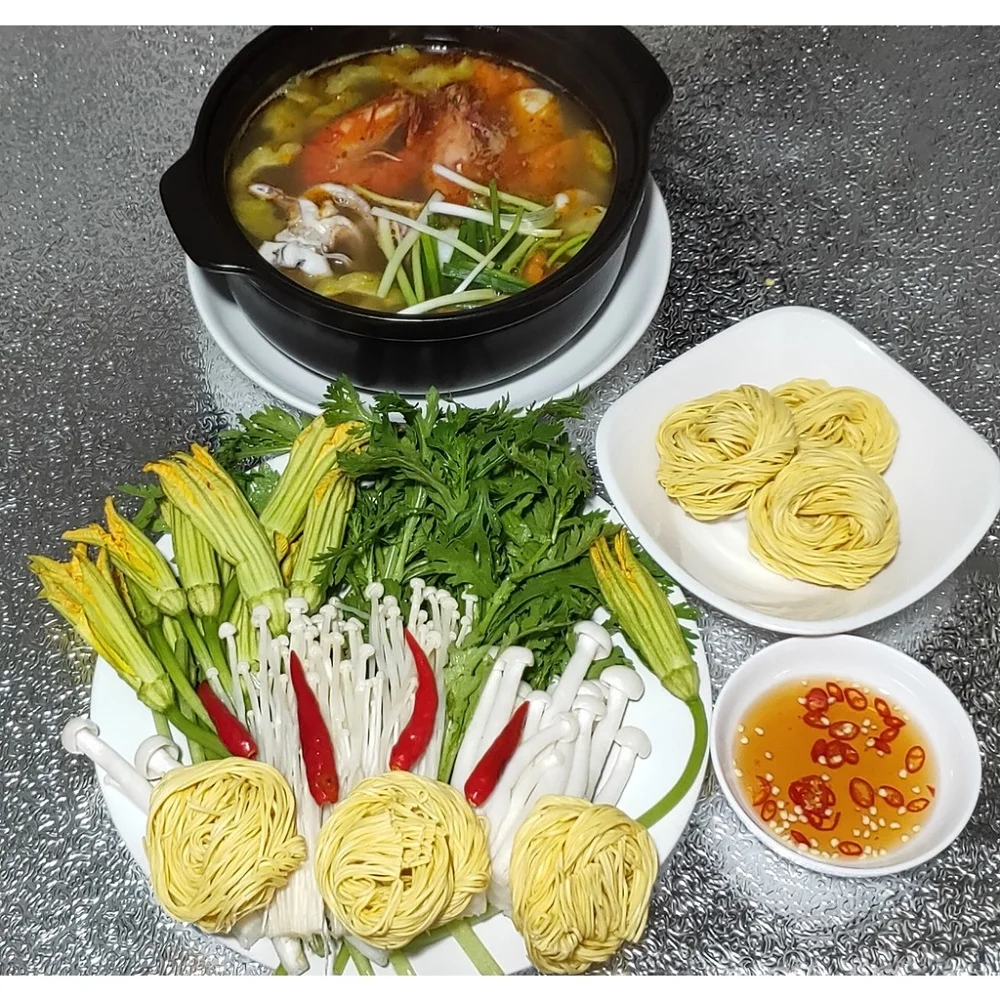 Top selling High quality Egg noodle 1.2M (round cake) Single package Best instant noodle manufacturer Viet Nam