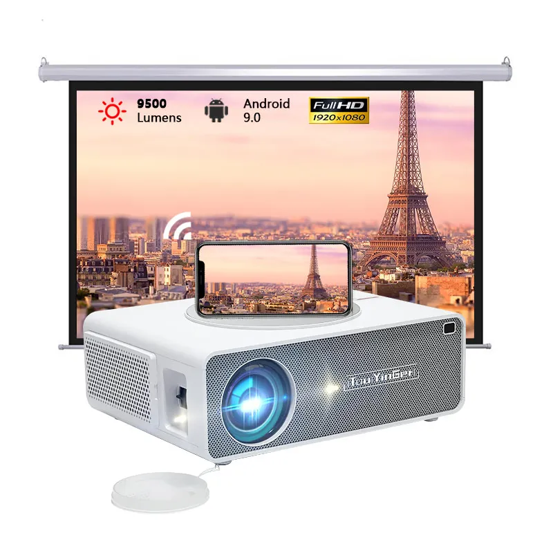 Touyinger Q10 1080p projector  led projector 600ANSIlumens  home theater projector