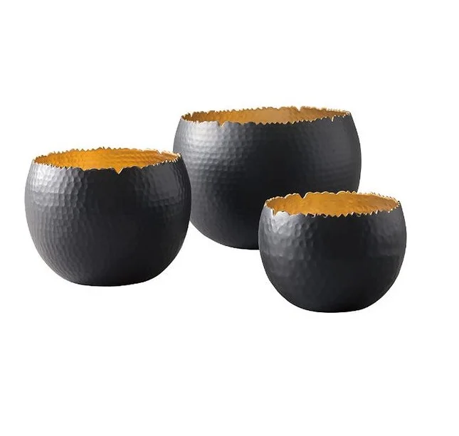 Metal Aluminium Golden Bowl High Quality Flower Bowl Best Selling Center Table Candy Bowl High Quality