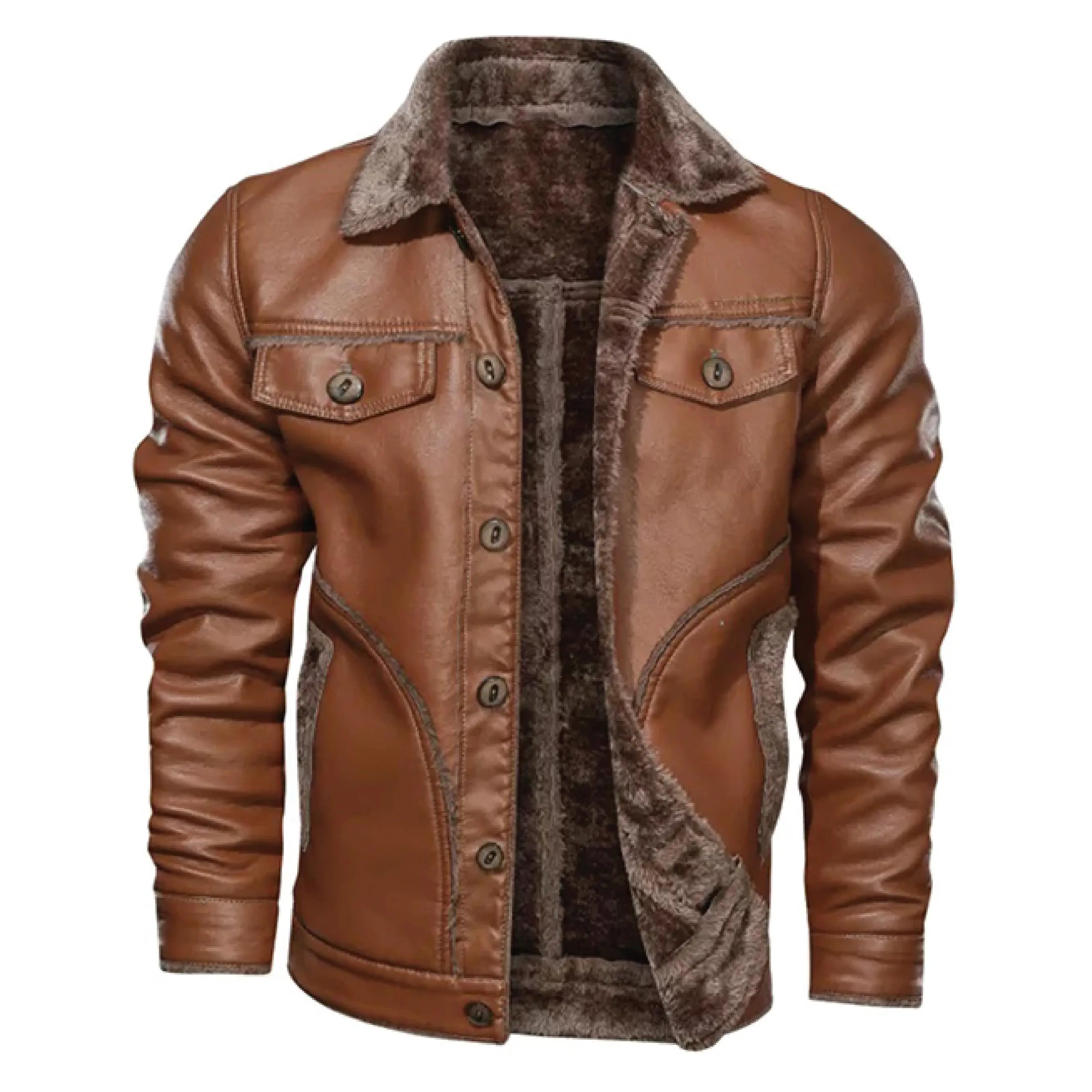 New Vintage Genuine Leather Jacket Men Genuine Mens Leather Jacket