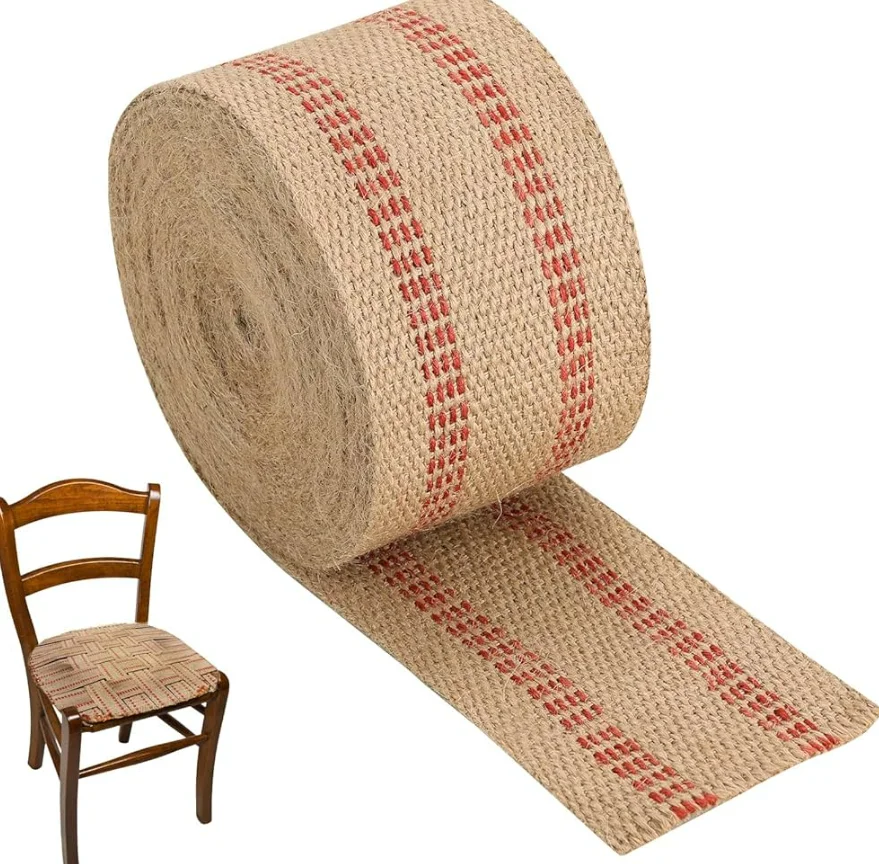 Bulk Quality Pure  Eco Friendly Tree Wrap Tape Jute Burlap Hessian Fabric Mesh Fabric Roll Nature Burlap Jacquard Jute Fiber