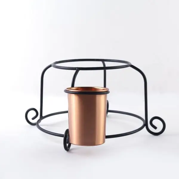 Hot selling amazon top selling Water Dispenser Hammered Design with Plain Glass and Designer Stand Copper water Pot