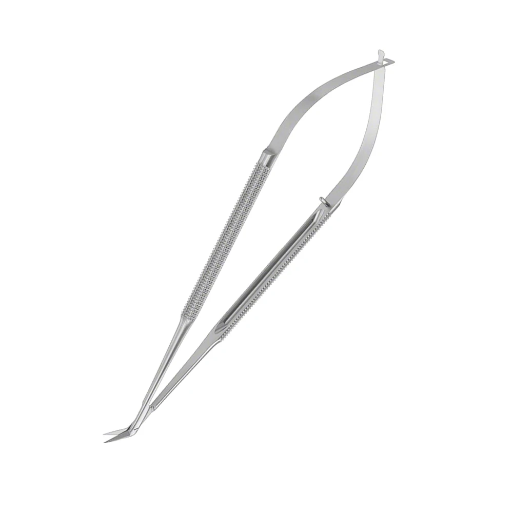 Customized 10mm 165mm Micro Scissors Angled 25 Blade Stainless Steel Needle Holder Manual Power Sharp 6.12 Inch Micro Scissor