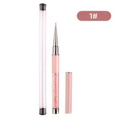 Professional French Stripe Nail Art Liner Brush Pink UV Gel Painting Pen 3D Rhinestones Brushes For Nails