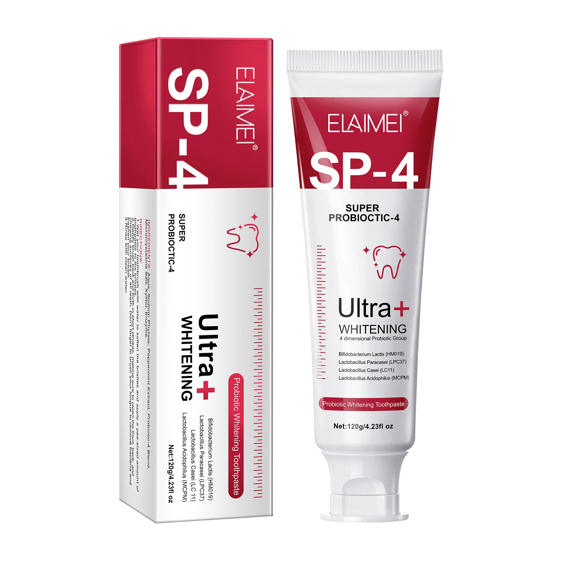 Wholesale Private Label 120G Brightening Whitening Fresh Breath Toothpaste Sp-4 Probiotics Whitening Toothpaste