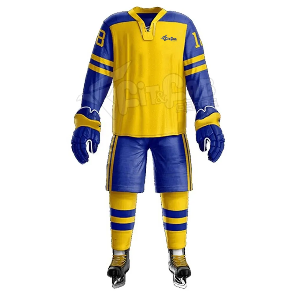 Fashion Customized Logo Team Sports Sublimation Ice Hockey Uniform Wholesale Price Ice Hockey Uniform