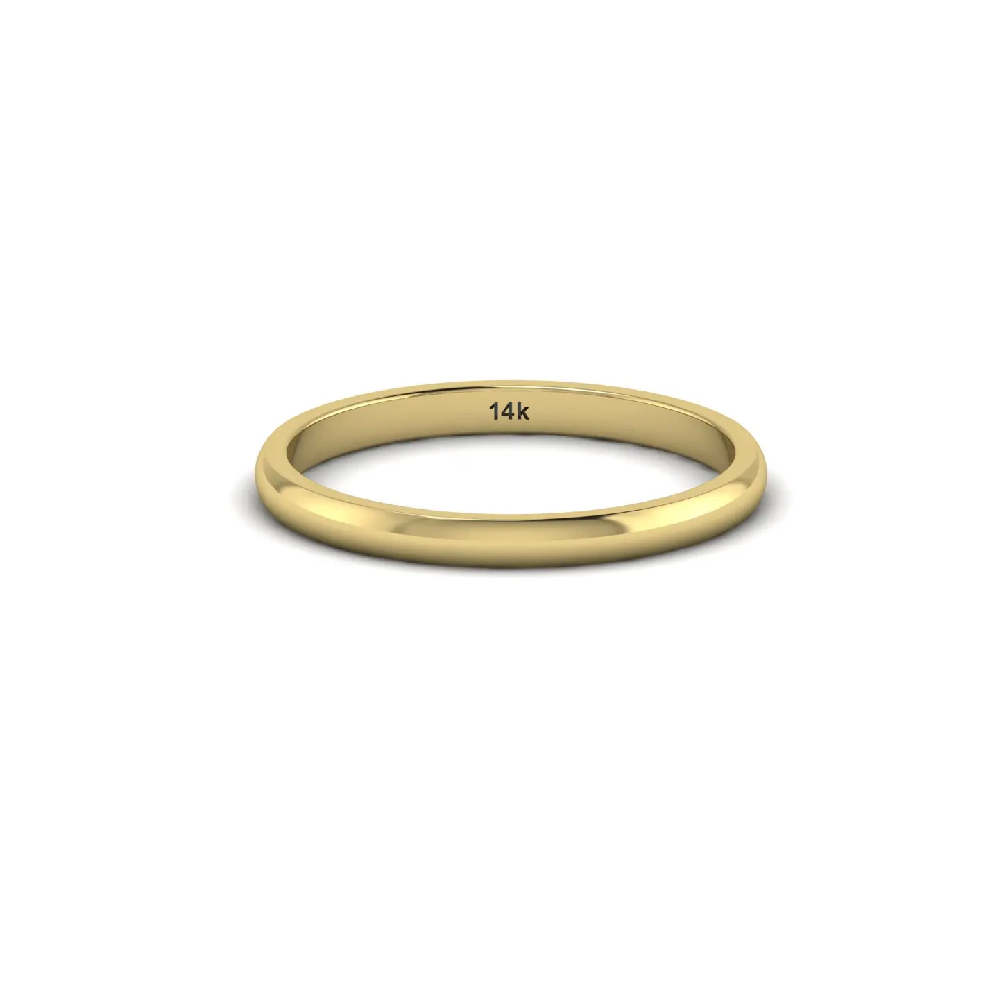 New Arrival Comfort Fit Fine Gold Ring 9k/14K Yellow Light Court Shape with Custom Logo Wedding Gift Women Lady Girl Plain Band