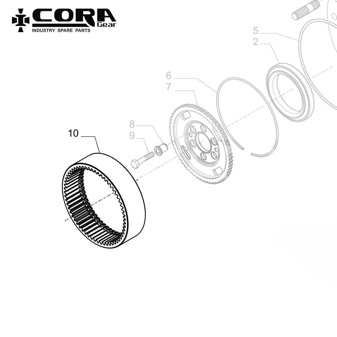 Wholesale High Quality Competitive Price 125452 Planetary Ring Gear Case New Holland Caterpillar Volvo