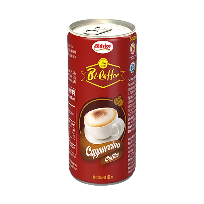 OEM Product Cappuccino Coffee Packing in Can 180ml Instant Coffee Drink Iso Halal Haccp Neutral Made In Vietnamese Manufacturer