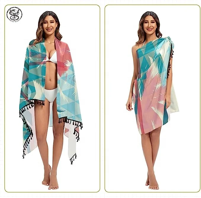 Hot Selling Sarong Bathing Suit Beach Skirt 2023 Wrap Around Beachwear Cover Up Women Beach Bikini Wrap