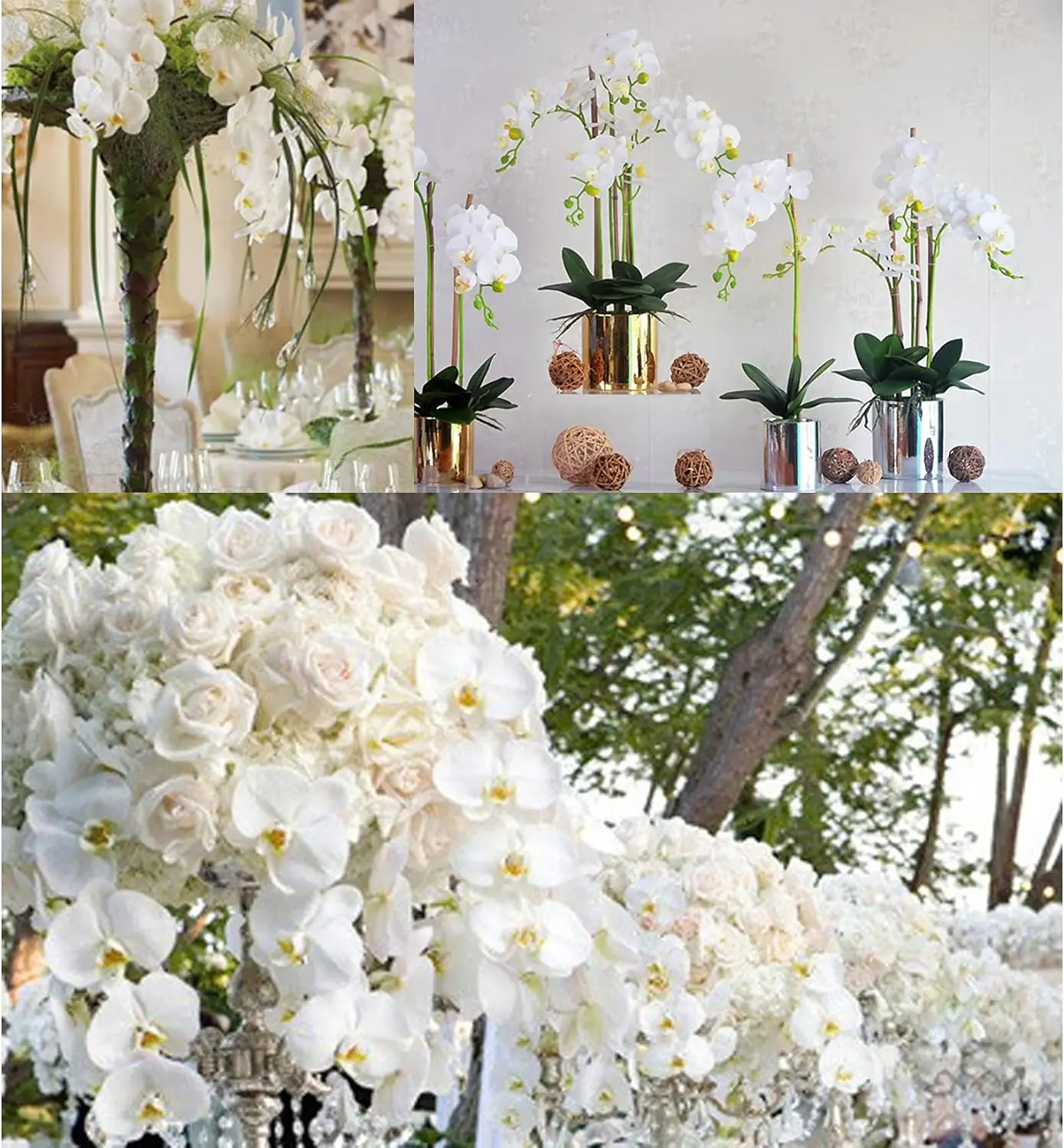 THAOF-157 High Quality Real Touch Orchids Stems Artificial Flowers Phalaenopsis Orchid Centerpiece Wedding Party