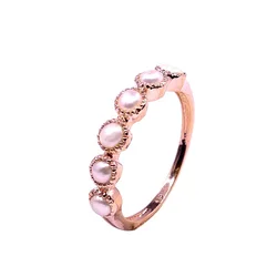 14K Pure Gold Fashionable and Adjustable Pearl Precious Gemstones Rings. Beautiful, Trendy and Charm Pearl Diamond Rings.