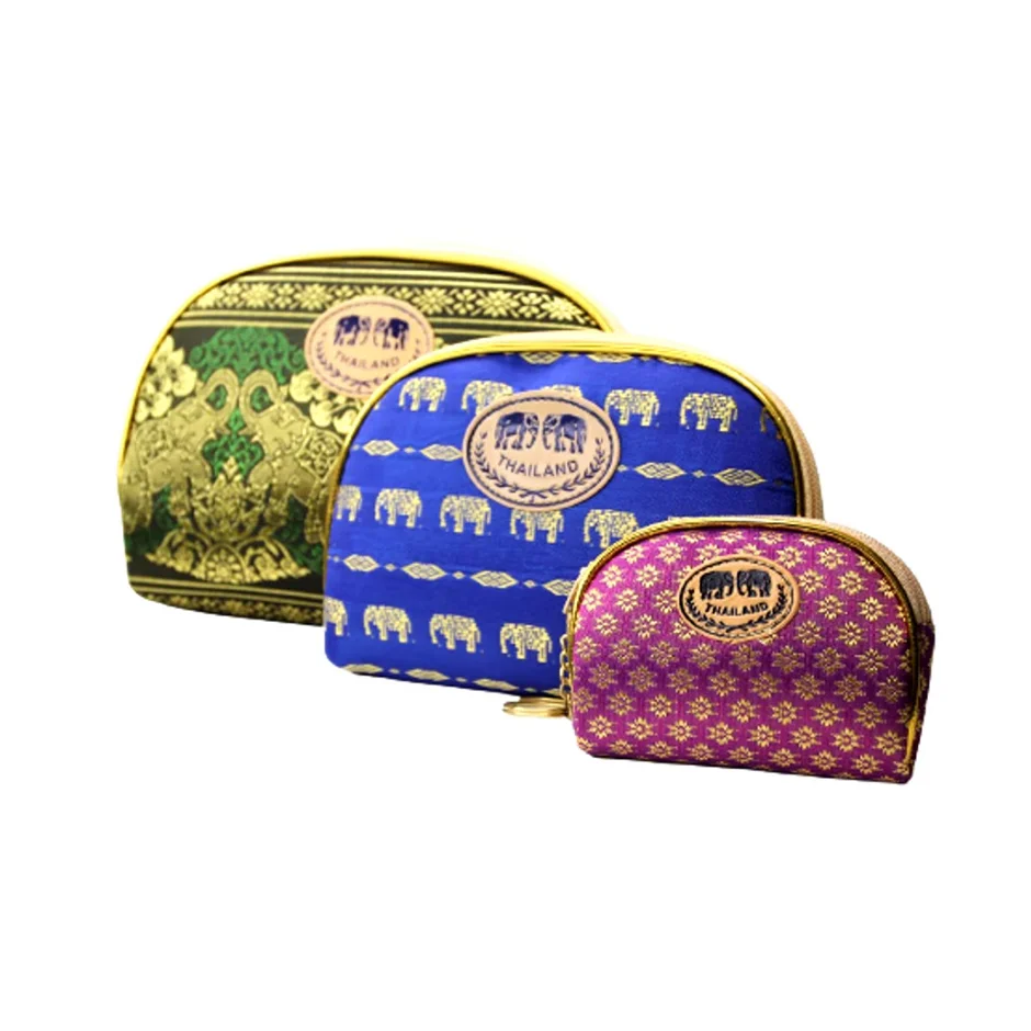 Hot Sale Females Clutches Wallet Women Wallet with Wristlet Long Zipper Cell Phone Silk Fashion Black Bag Thailand Supplie Red