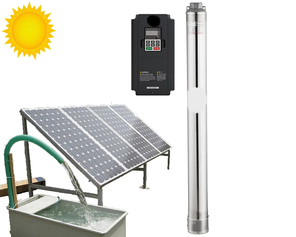 High Durable Lowest Price 1HP 30M Head Solar Submersible Pumpset For Residential Water Supply from Deep wells