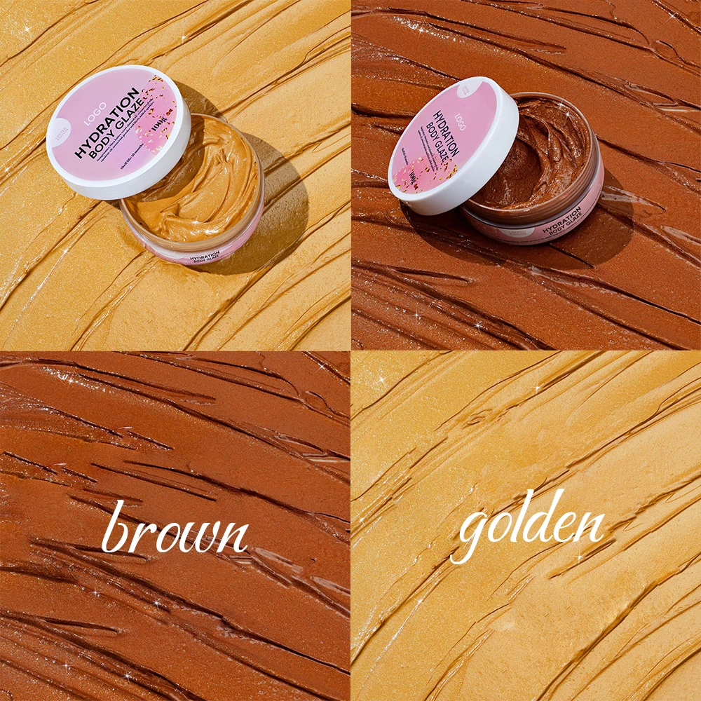 Natural Organic Squalene Oil Anti-Aging Smooth Deeply Hydrating Highlighting Balm Shimmer Body Glaze Butter For Dry Skin