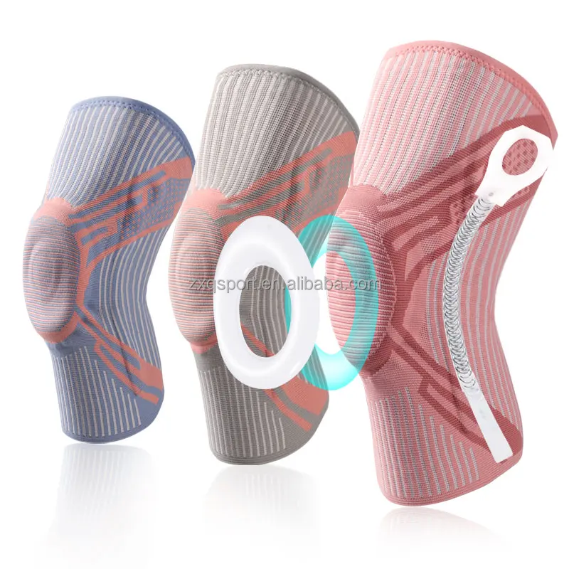 Knee Protector Adjustable Silicone Pad Knee Brace Sports Knee Pad With Side Stabilizers And Patella Gel Pad