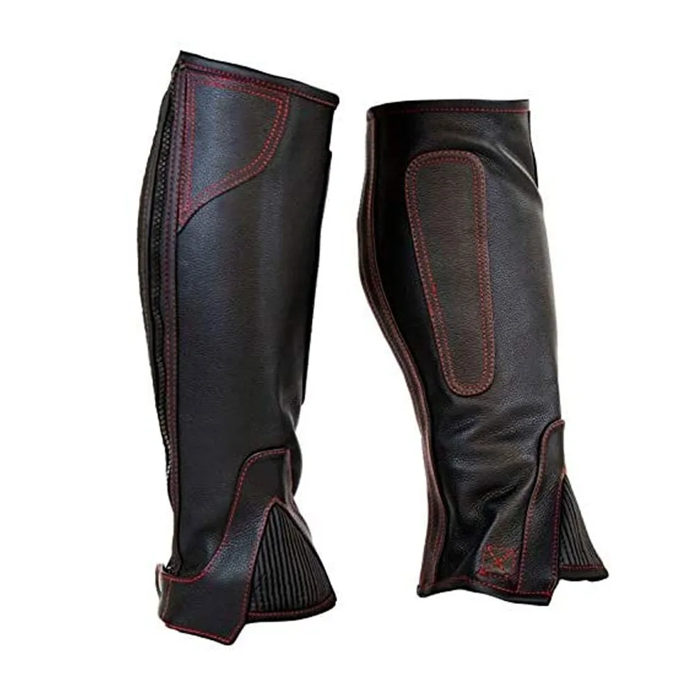 Leather Horse Riding Chaps new stylish custom design kids horse riding chaps half chaps