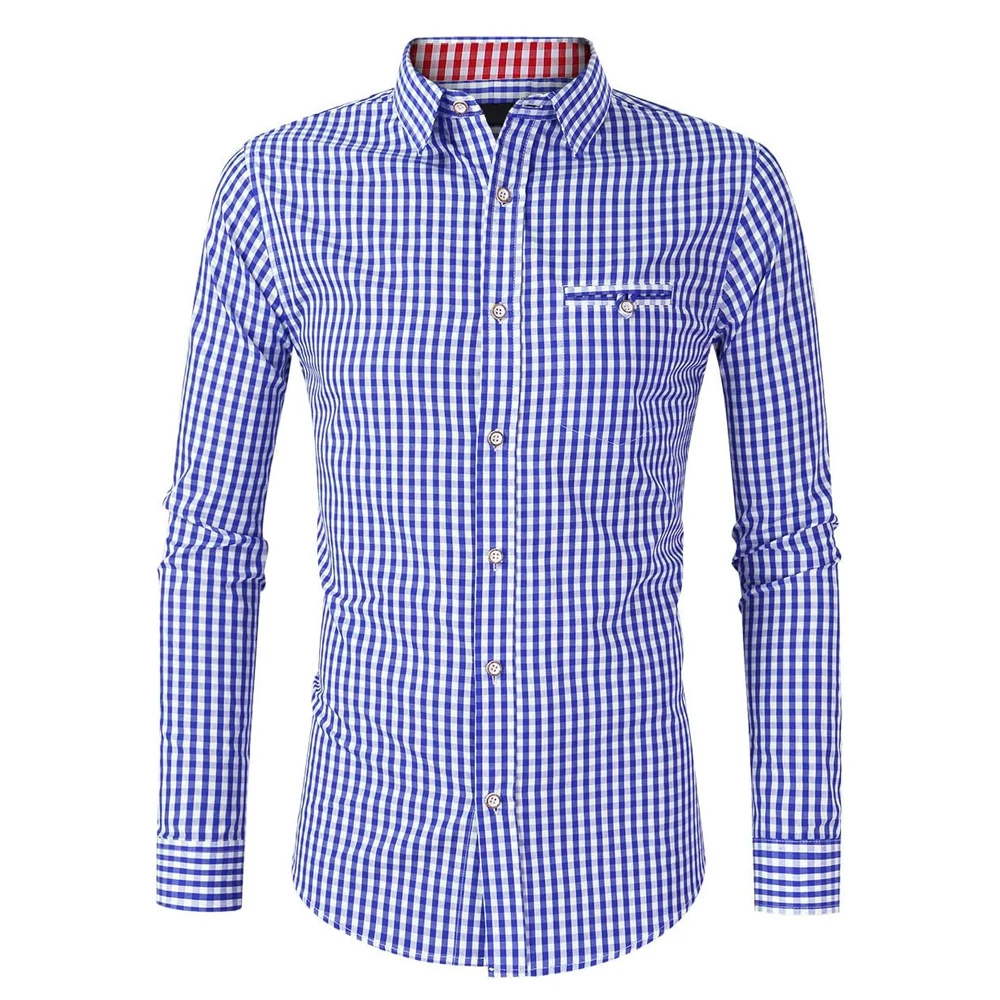 Design Your Own Custom Color Light Weight Men Bavarian Shirt / Custom Logo Cotton Fabric Men Bavarian Shirt