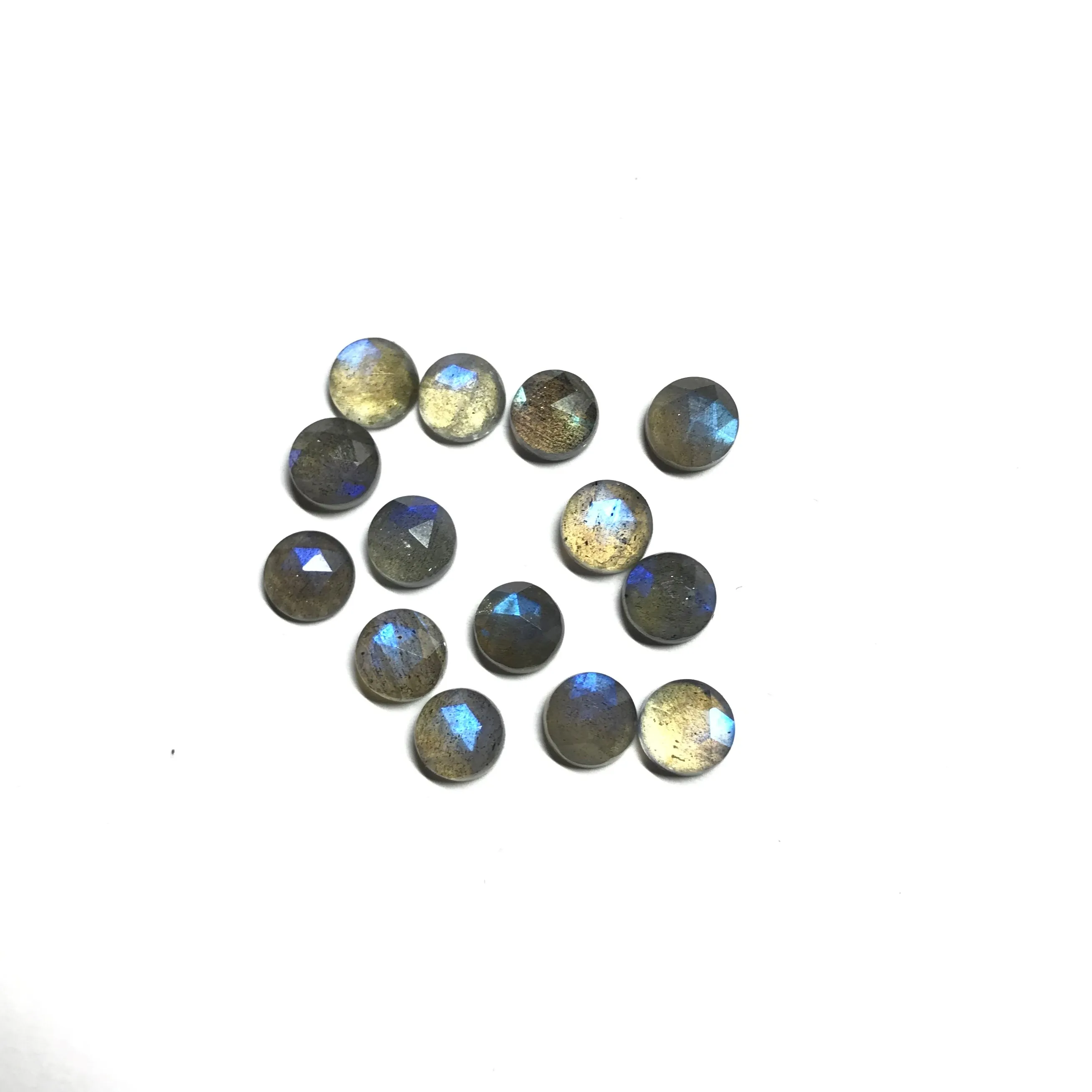 4mm Natural Labradorite Round Shape Rose Cut Cabochon Loose Gemstone High Quality Semi Precious Stone Wholesale Price