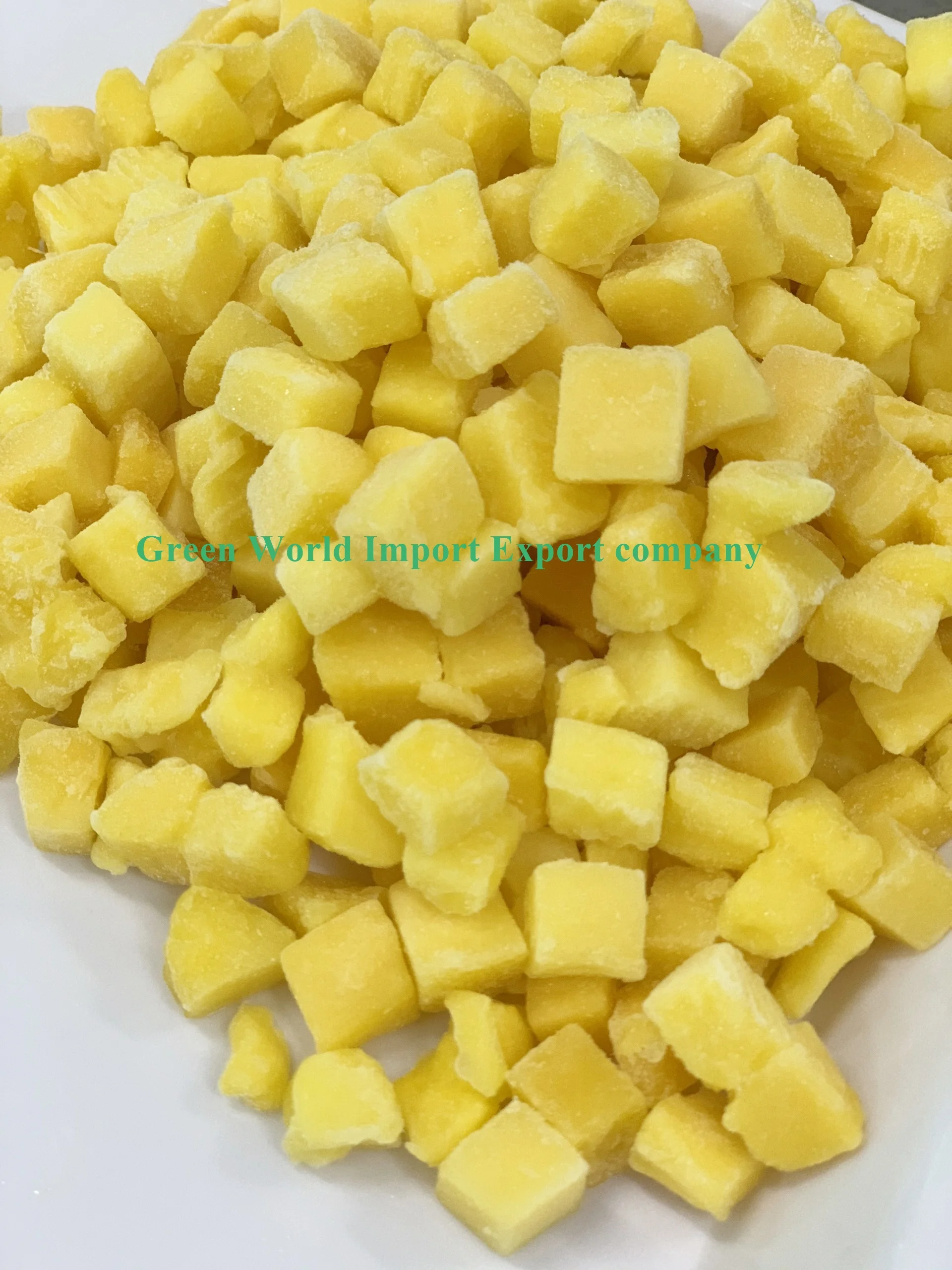 IQF FROZEN MANGO CUBE - EXPORTED STANDARD FROM VIETNAM - NATURALLY SWEET BEAUTIFUL COLOR LOW-CALORIE CUBE SHAPE